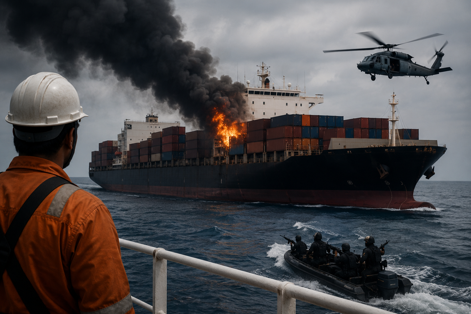 Indian Seafarer Missing After Container Ship Attack; India Strongly Condemns Maritime Assault